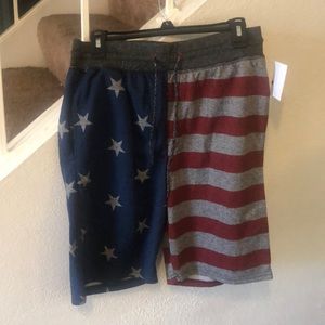 NWT Brooklyn Cloth, Graphic USA Flag Shorts